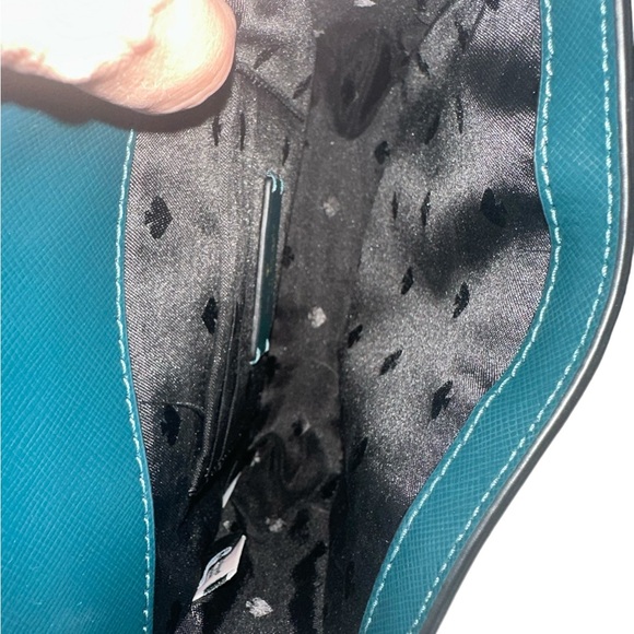 Kate spade staci square crossbody peacock sapphire White black UEC - Picture 7 of 12